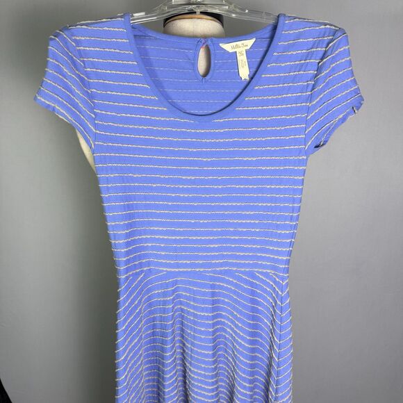 Matilda Jane Exploration Dress, Women's Sz XS, Periwinkle Blue & Gray Stripes - Picture 3 of 15